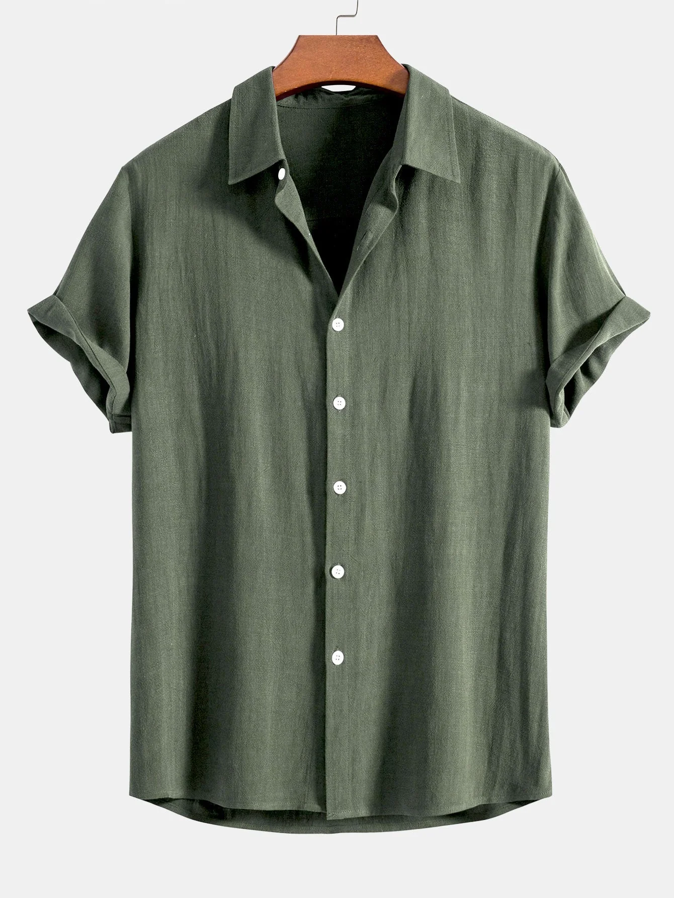 Jeremías® | Linen Rayon Blend Button Up Shirt & Wrinkle Textured Straight Leg Pants - Image 13