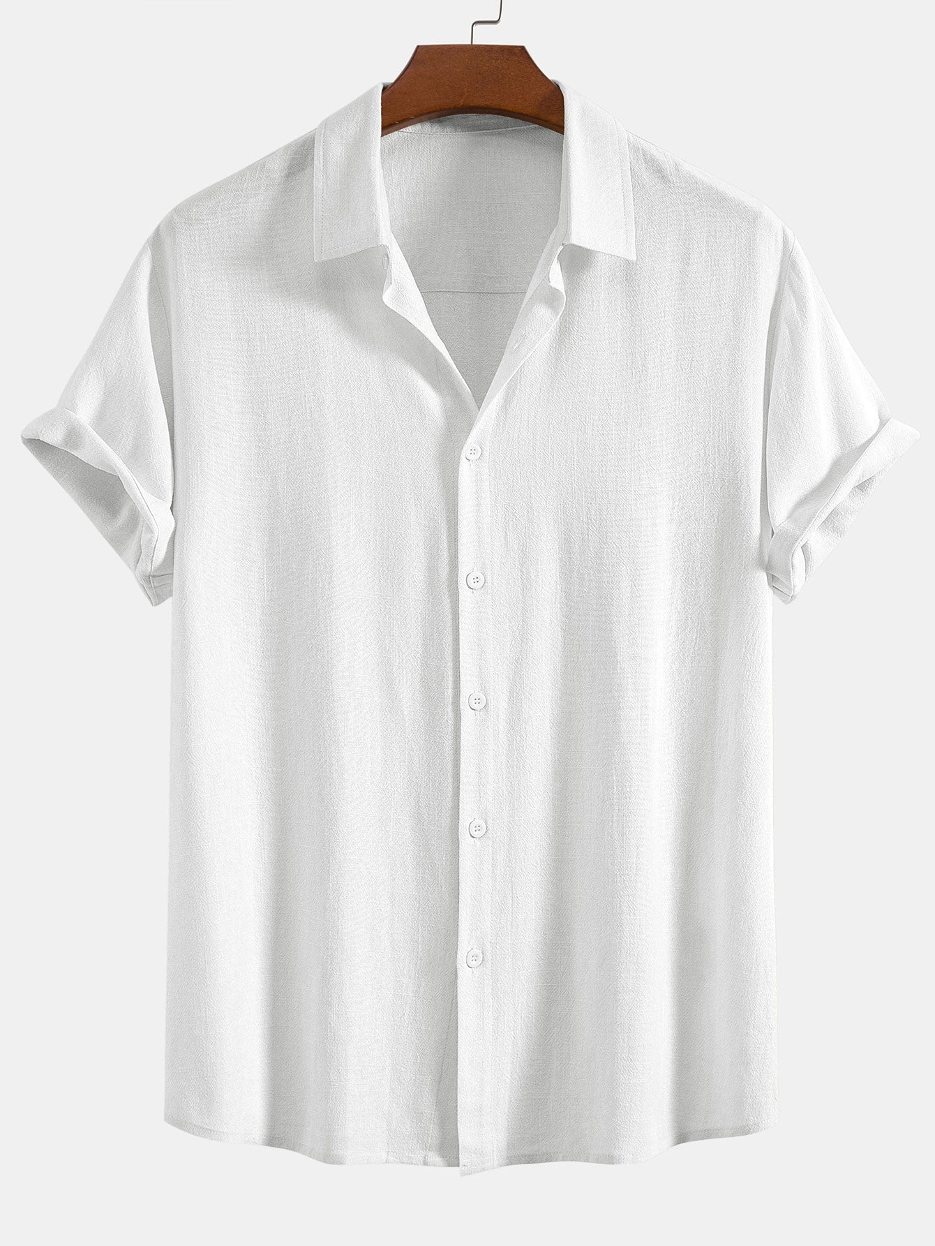 Jeremías® | Linen Rayon Blend Button Up Shirt & Wrinkle Textured Straight Leg Pants - Image 14