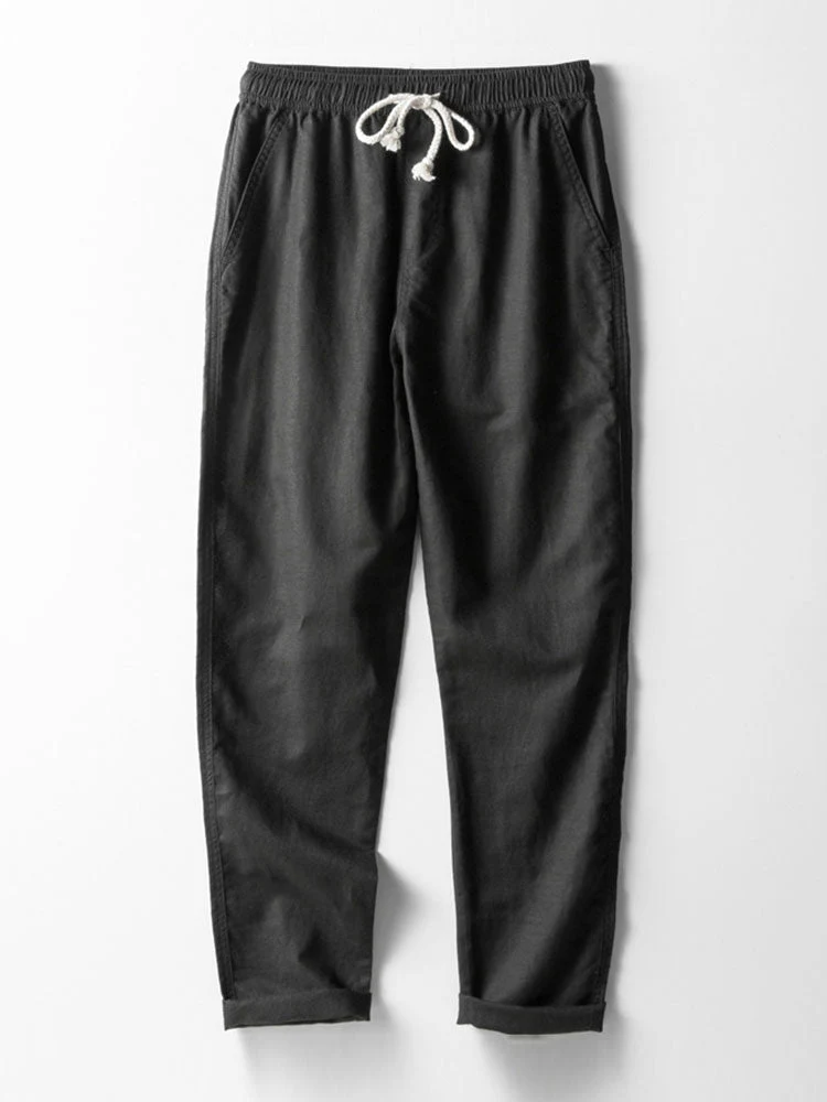 Omar® | Cotton Blend Striped Button Up Shirt & Straight Leg Linen Pants - Image 13