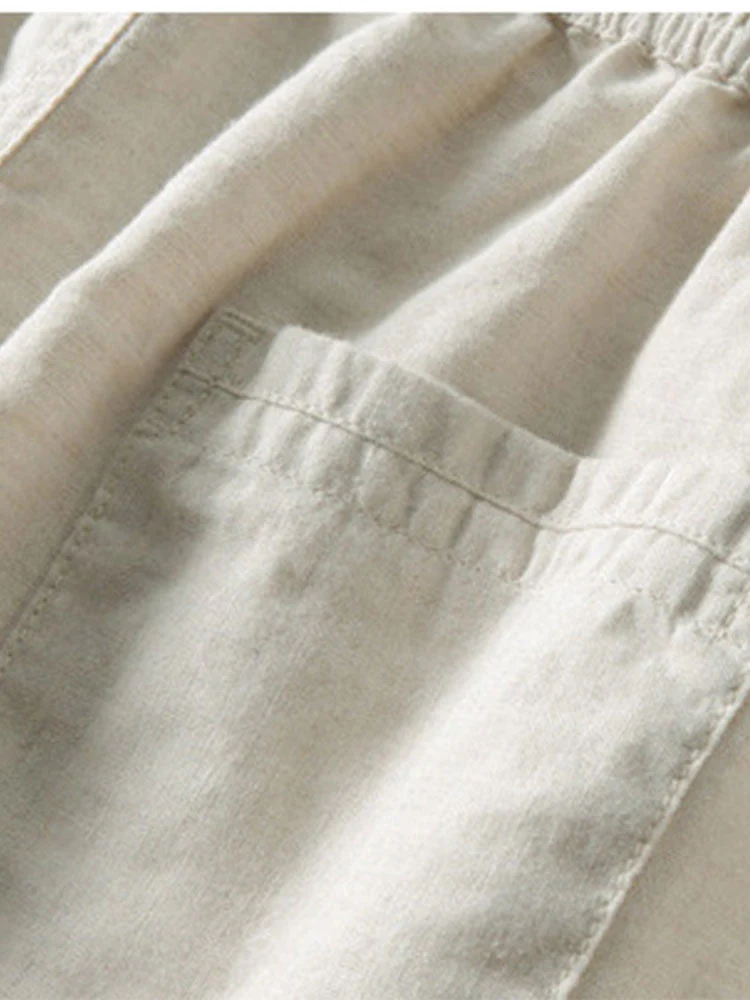 Omar® | Cotton Blend Striped Button Up Shirt & Straight Leg Linen Pants - Image 19