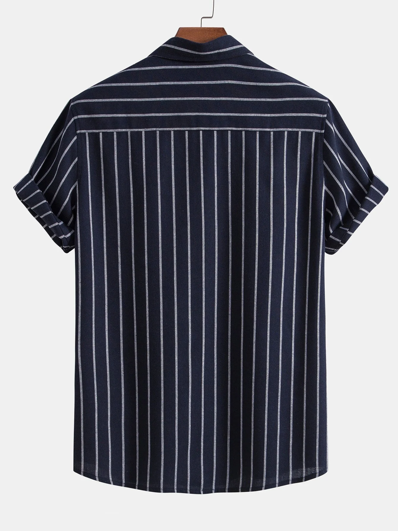 Omar® | Cotton Blend Striped Button Up Shirt & Straight Leg Linen Pants - Image 9