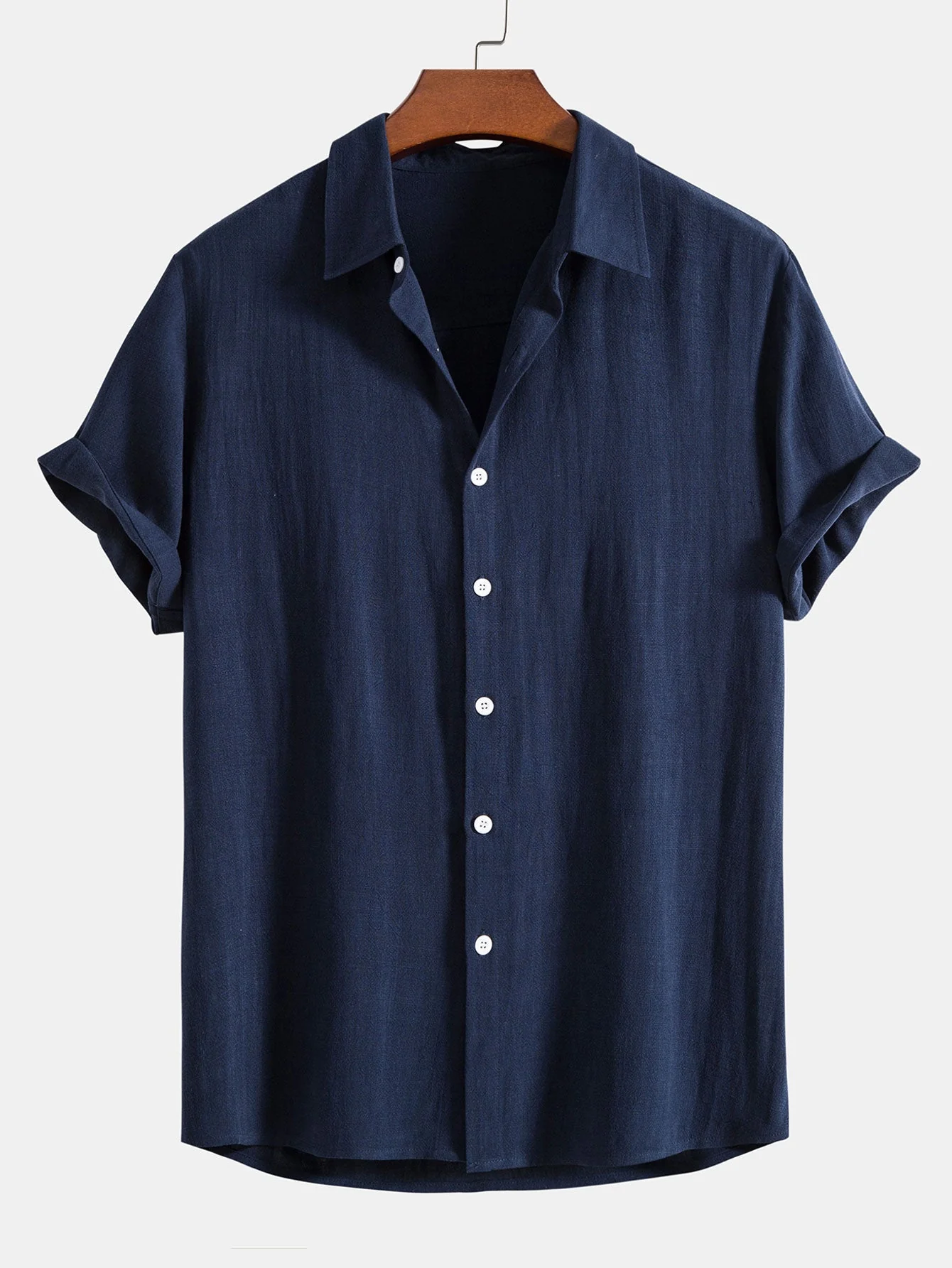 Zósimo® | Linen Rayon Blend Button Up Shirt & Straight Leg Linen Pants - Image 4