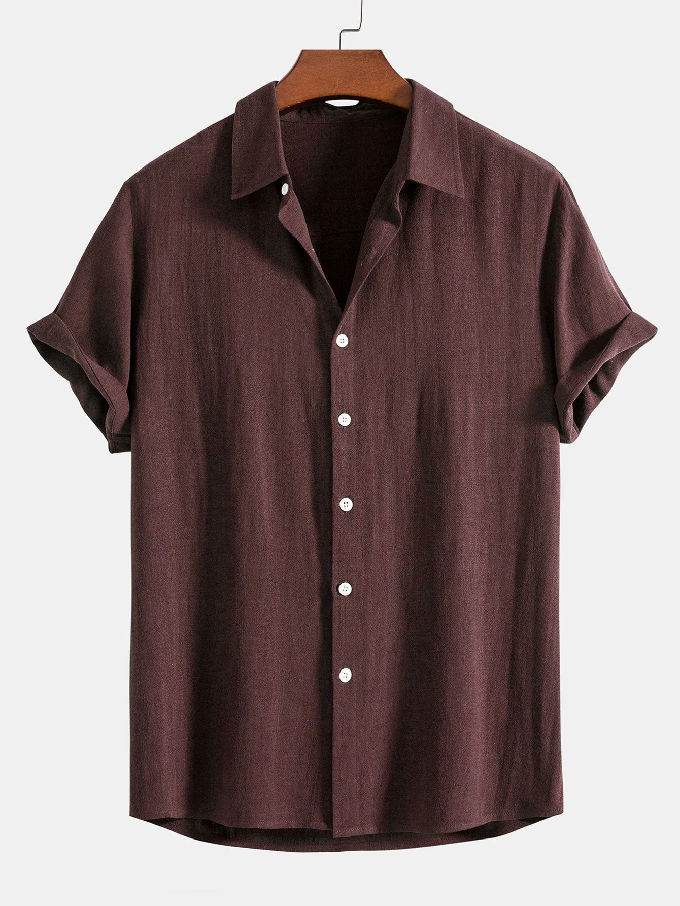 Zósimo® | Linen Rayon Blend Button Up Shirt & Straight Leg Linen Pants - Image 5